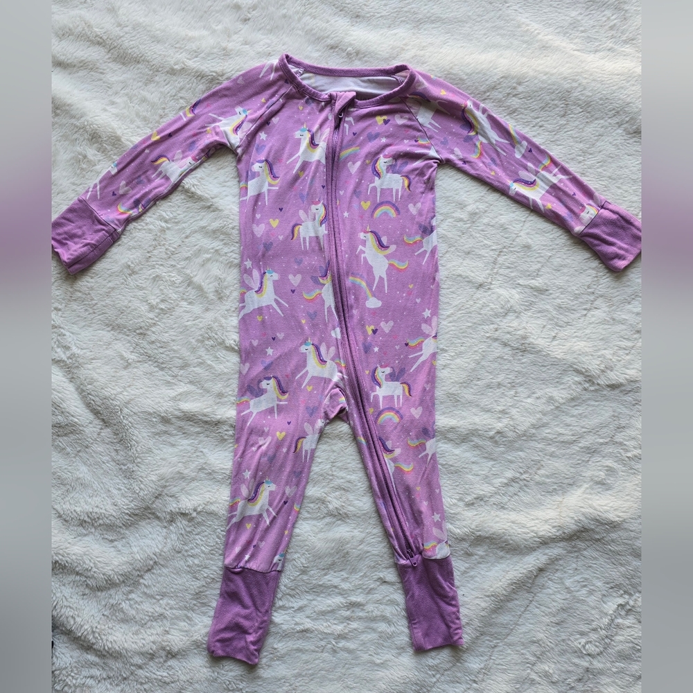Purple Unicorn, Little Sleepies, Size 6-12